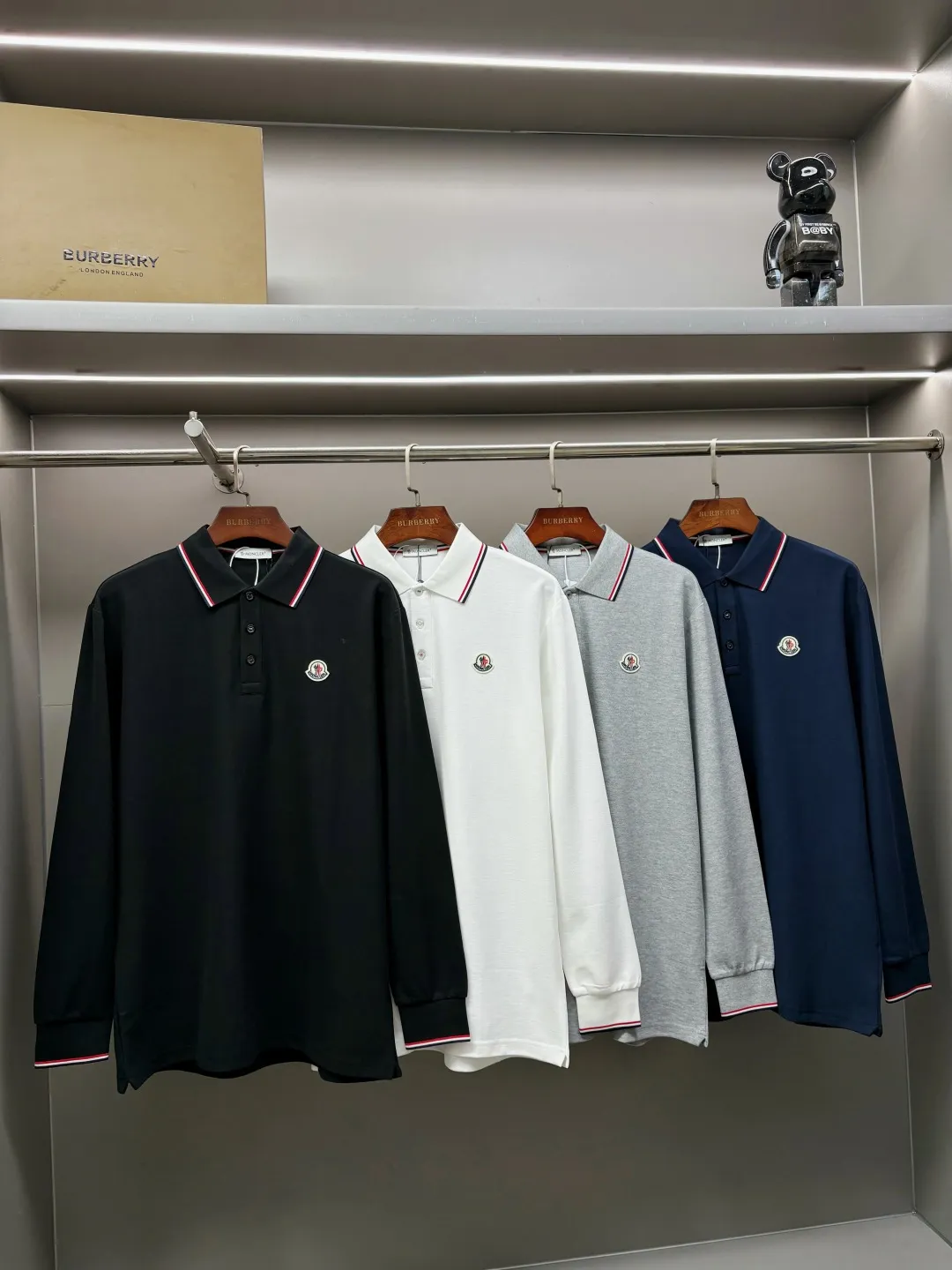 MONCLER New Arrival Polo Same Style 260 ， Factory New Arrival Versatile : Black White Royal Blue Gray Size：S-XXL